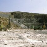 Salsigne foration des trous de mine, 1996